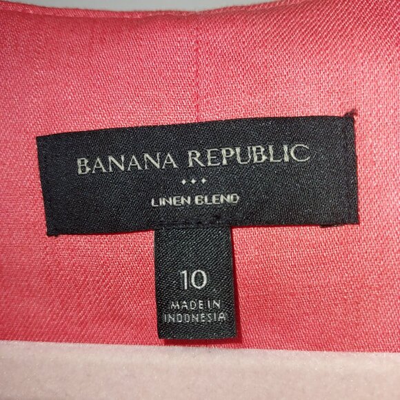 Banana Republic Linen Blend Sleeveless Button Midi Dress Size 10 NWOT - Picture 7 of 8